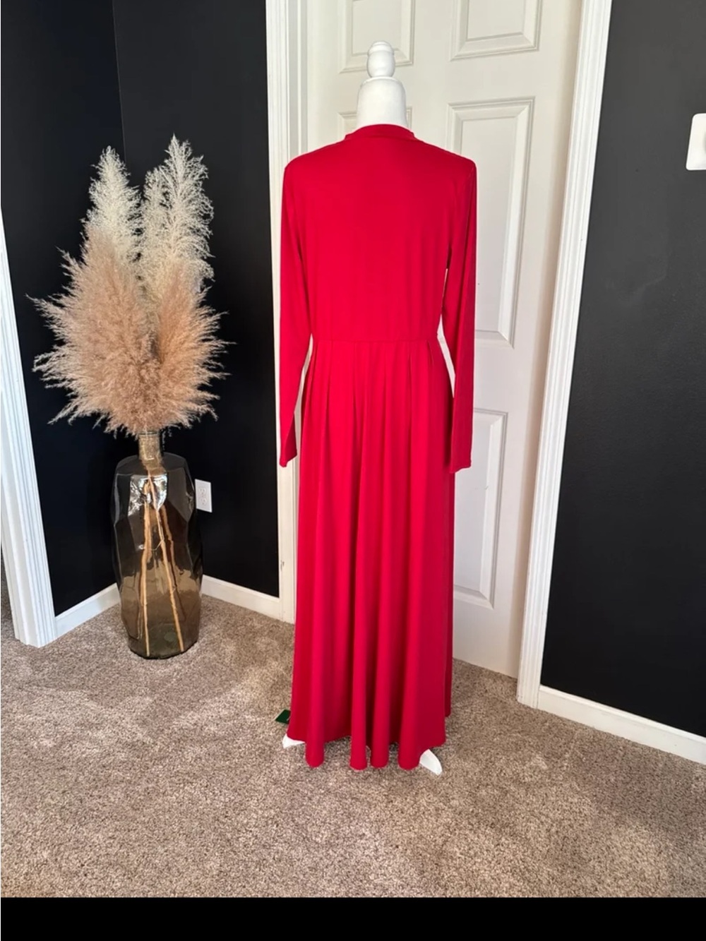 NWT Halara Mock-neck Long Sleeve Pocket Flare Maxi Casual Dress size XL - Picture 9 of 12